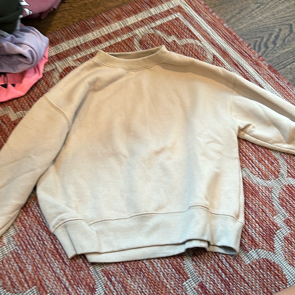 brown zara crewneck